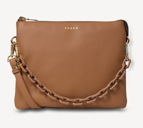 Matilda Crossbody Toffee + Tonal Chain