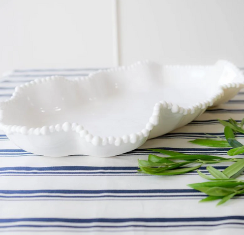 Melamine Pearl Serving Dish White