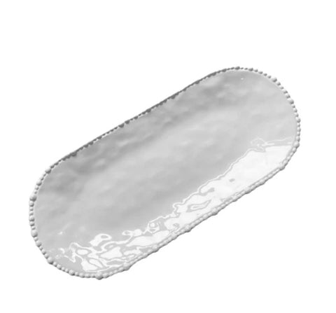Melamine Pearl Platter 53cm White