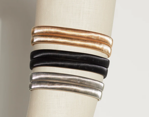 Metal Coil Armband - Black