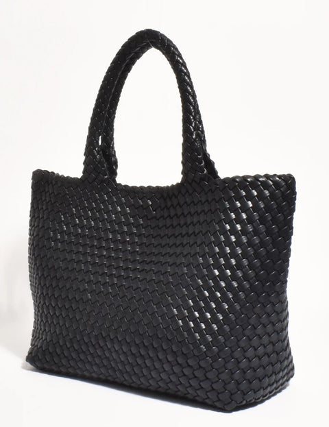 Mimi Woven Slouch Bag Black