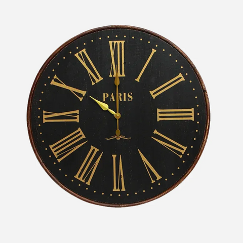 Noir Wood Paris Clock