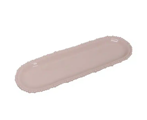 Melamine Pearl Platter 45cm Pink