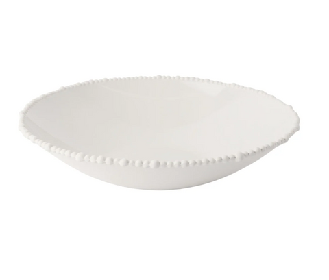 Melamine Pearl Tapered Bowl 38 cm White