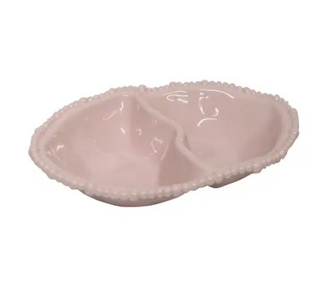Melamine Pearl Double Serving Bowl Pink