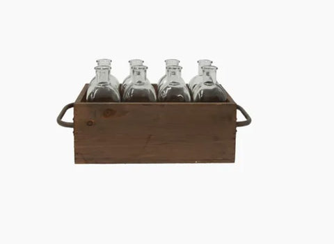 Rustic 8 Bottle Crate