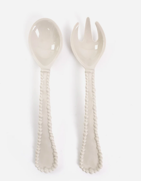 Melamine Pearl Salad Servers Sand