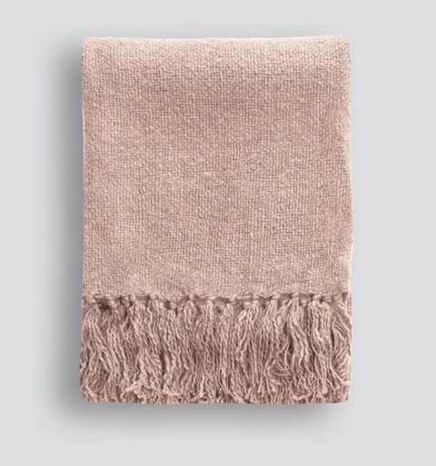 Serenade Throw - Dusky Rose 125x150cm