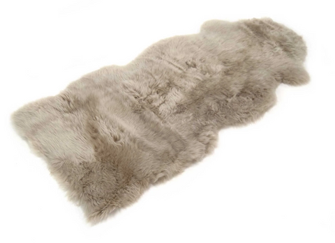 1.5 XL Longwool Sheepskin Rug Stone