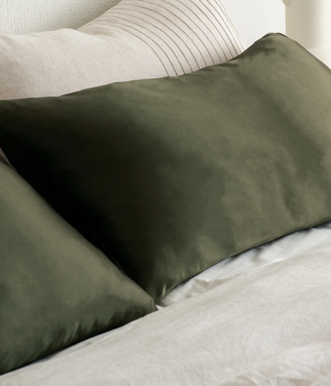 Silk Pillowcase Olive