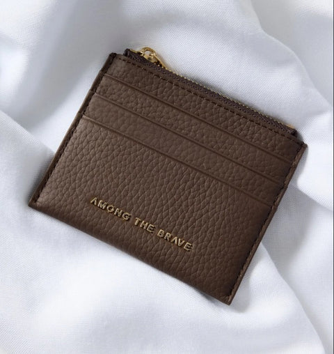 Small Brown Leather Card Holder