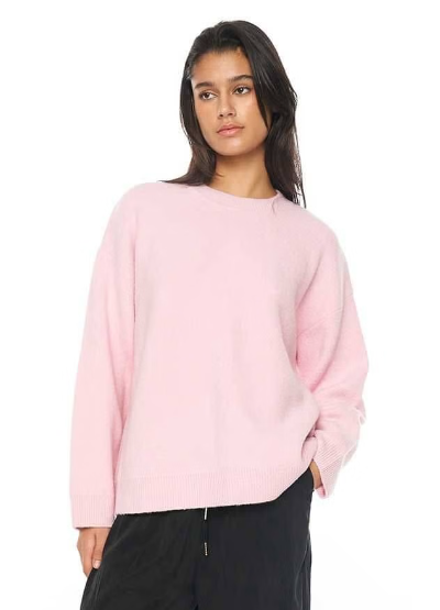 Solar Elle Knit Crew Pale Rose