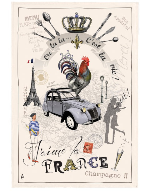 Tea towel 48x72cm cotton France