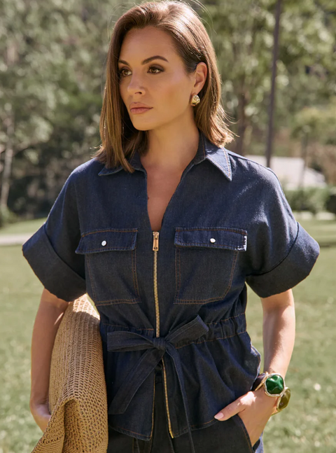 Theodore Safari Lightweight Denim Top