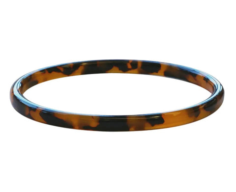 Tortoise Shell Style Bangle - Fine
