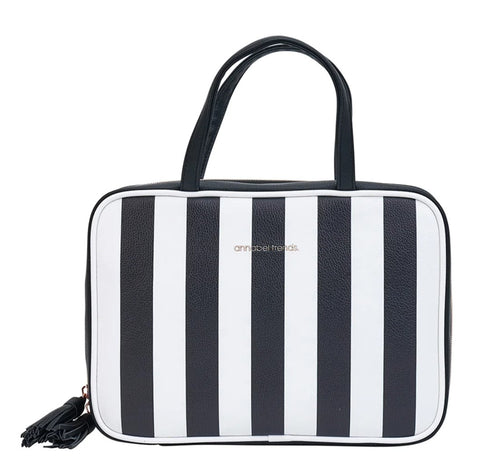 Vanity Bag Large Black & White Stripe