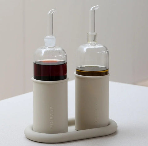 Oil & Vinegar Bottle Gift Set, 700 ml, Sand