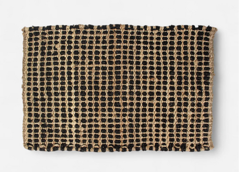 Weave Natural Black Door Mat 90x60cm
