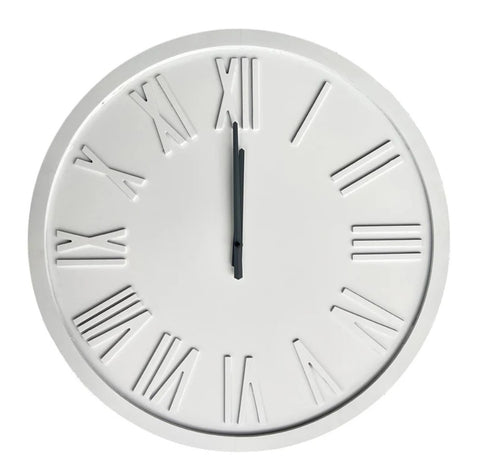 Whisper White Clock 60 x 60cm