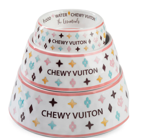 Chewy V White Bowl Large