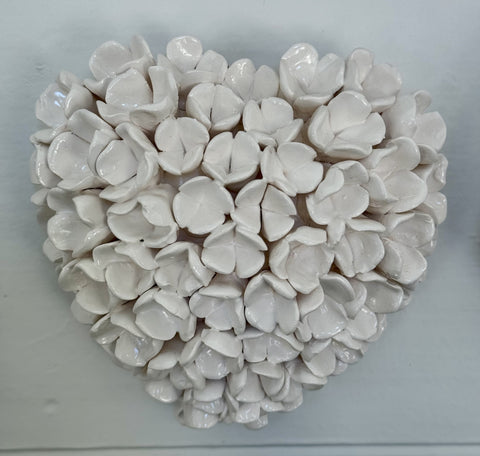 White Hydrangea HEART small